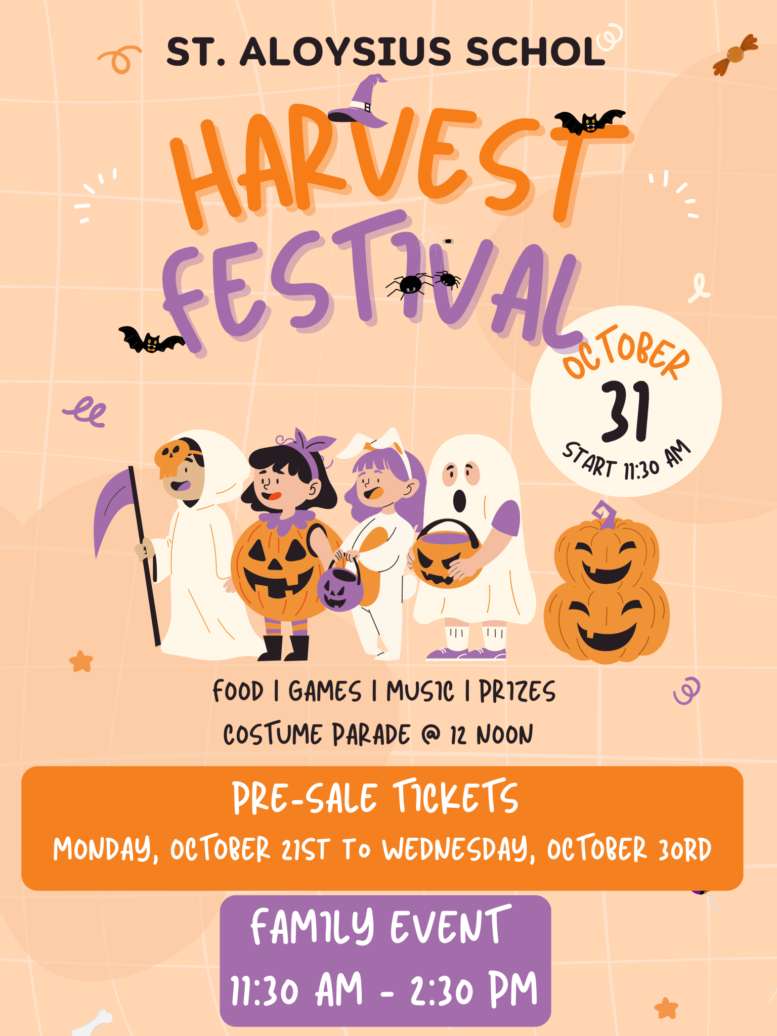 Harvest Festival October 31st 1130 St. Aloysius Gonzaga School